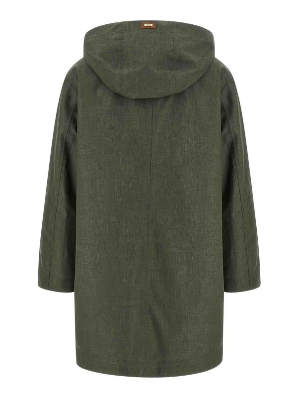 HERNO: trench coats online - Linen Raincoat