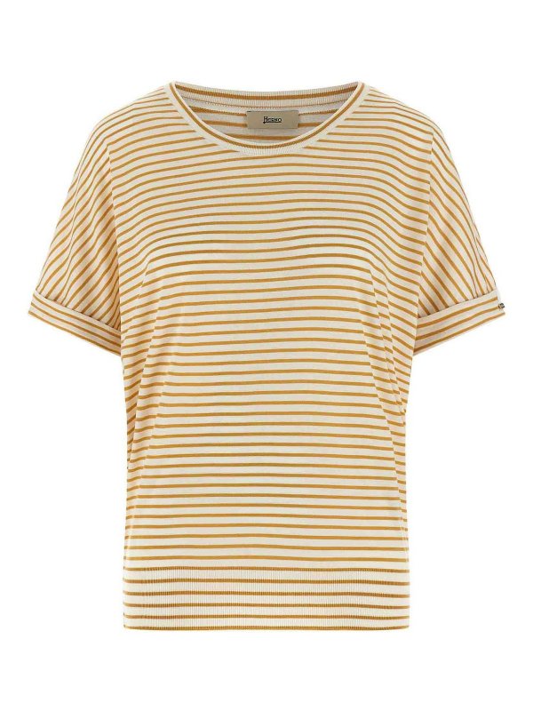 HERNO: T-shirts - T-Shirt - Gelb