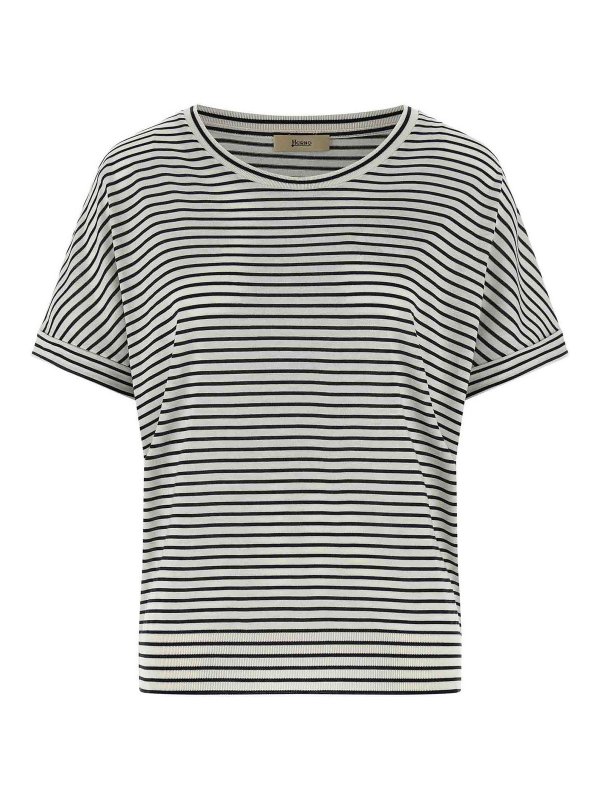 HERNO: T-shirts - T-Shirt - Blau