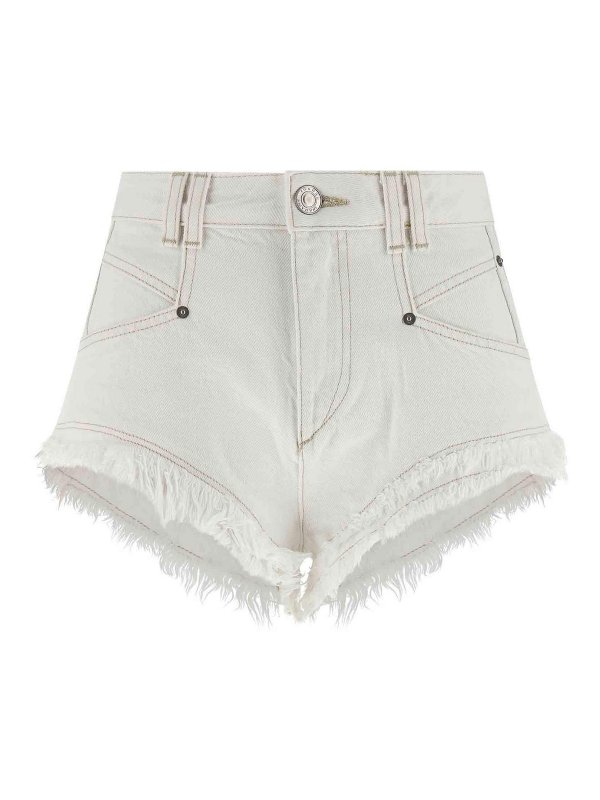 ISABEL MARANT: トラウザーショーツ - ショートパンツ - 白