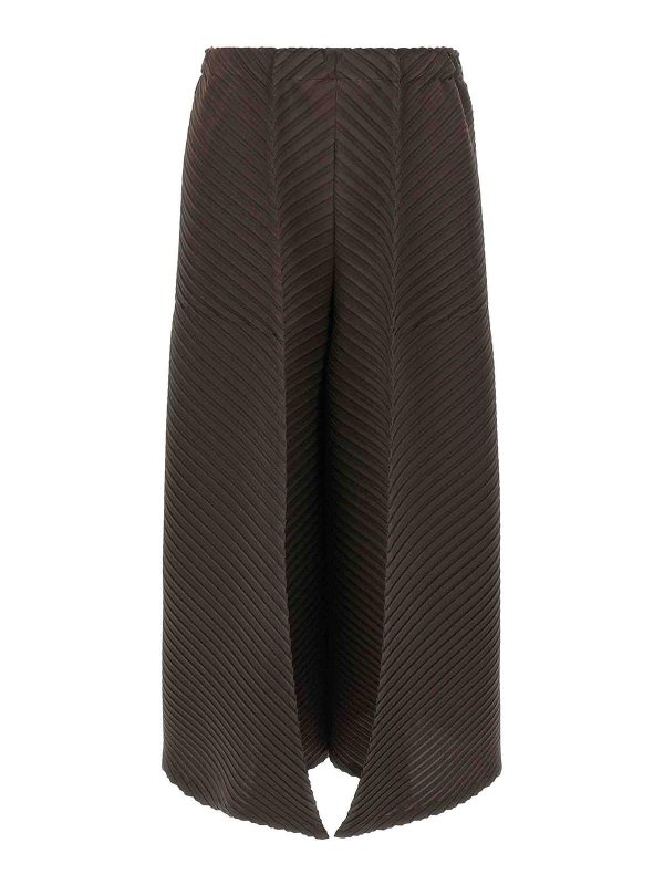 ISSEY MIYAKE: casual trousers - Plaster Pleats Solid Pants