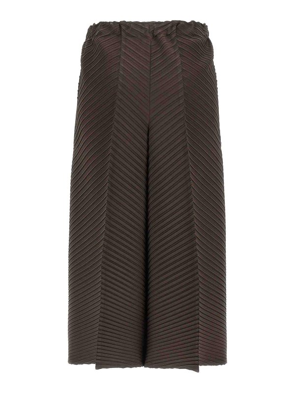 ISSEY MIYAKE: casual trousers online - Plaster Pleats Solid Pants