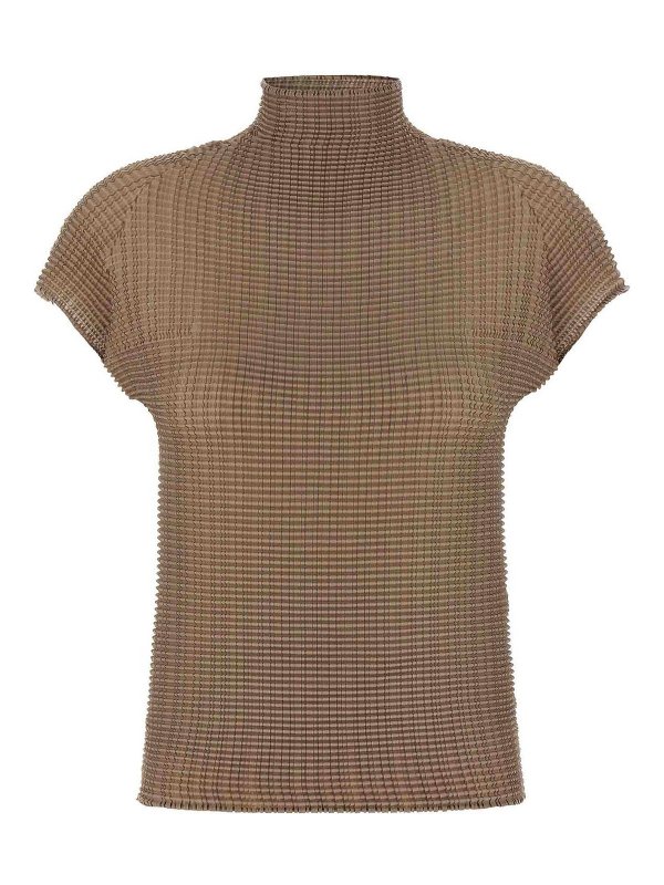 ISSEY MIYAKE: T-shirts - T-Shirt - Beige