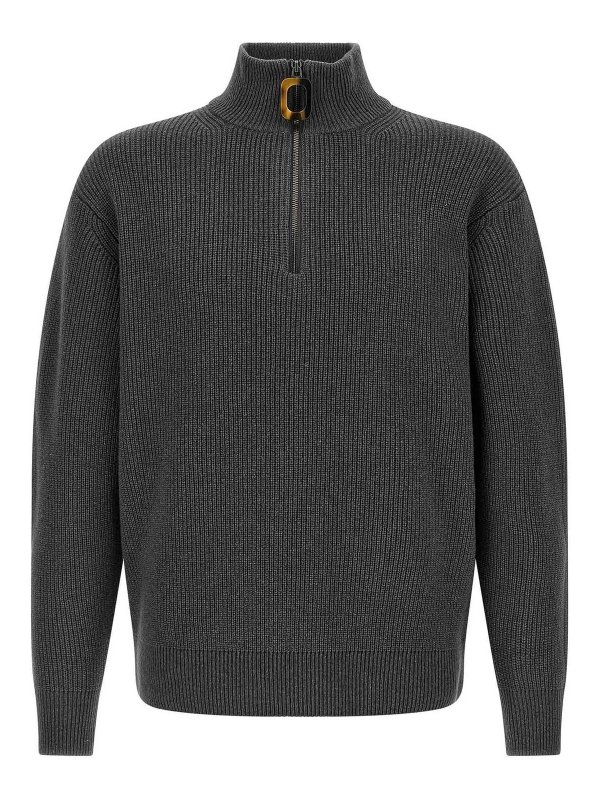 J.W. ANDERSON: Strickpullover mit Rundhalsausschnitt - Rundhalspullover - Grau