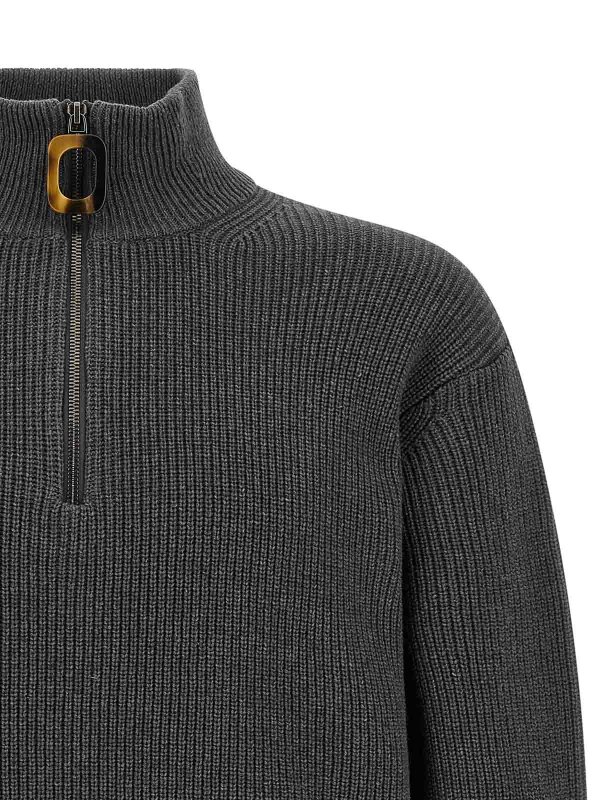 The Best Shops J.W. ANDERSON: Strickpullover mit Rundhalsausschnitt - Rundhalspullover - Grau