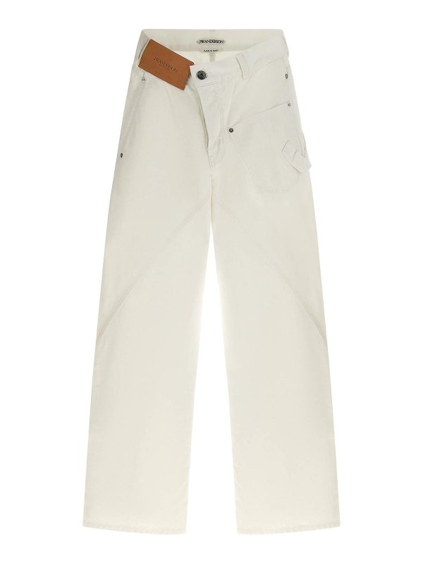 J.W. ANDERSON: Jeans Rectos - Vaqueros Rectos - Blanco