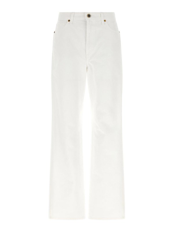 KHAITE: Jeans Rectos - Vaqueros Rectos - Blanco