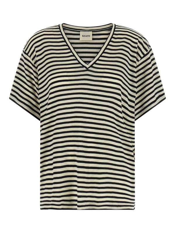KHAITE: T-shirts - T-Shirt - Weiß
