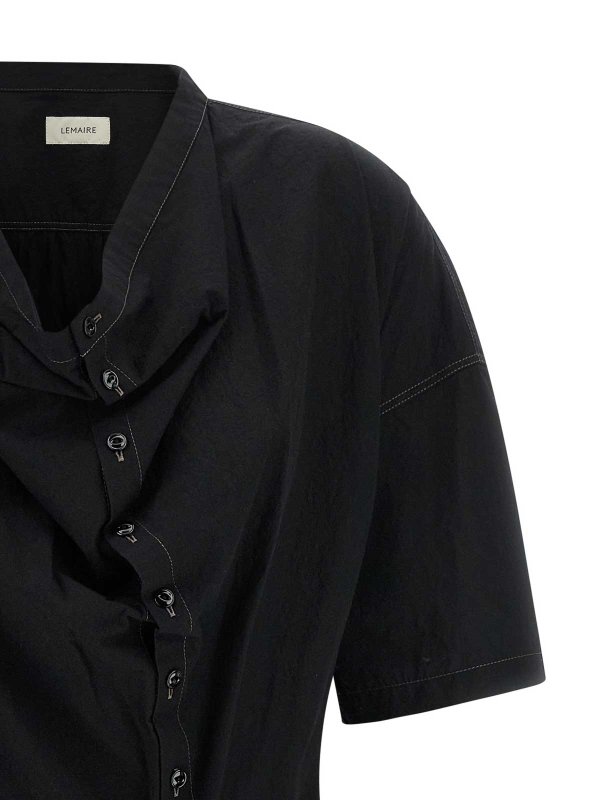 膝丈ドレス - 黒 shop online: LEMAIRE