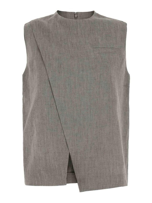 LOULOU STUDIO: トップス＆タンクトップ - トップ/タンクトップ - グレー