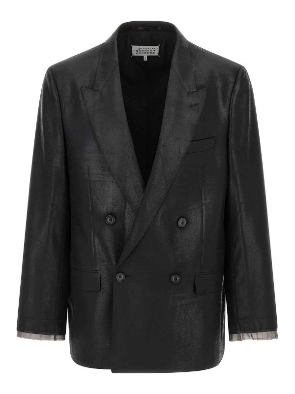 Maison Margiela: ブレザー - ブレザー - 黒