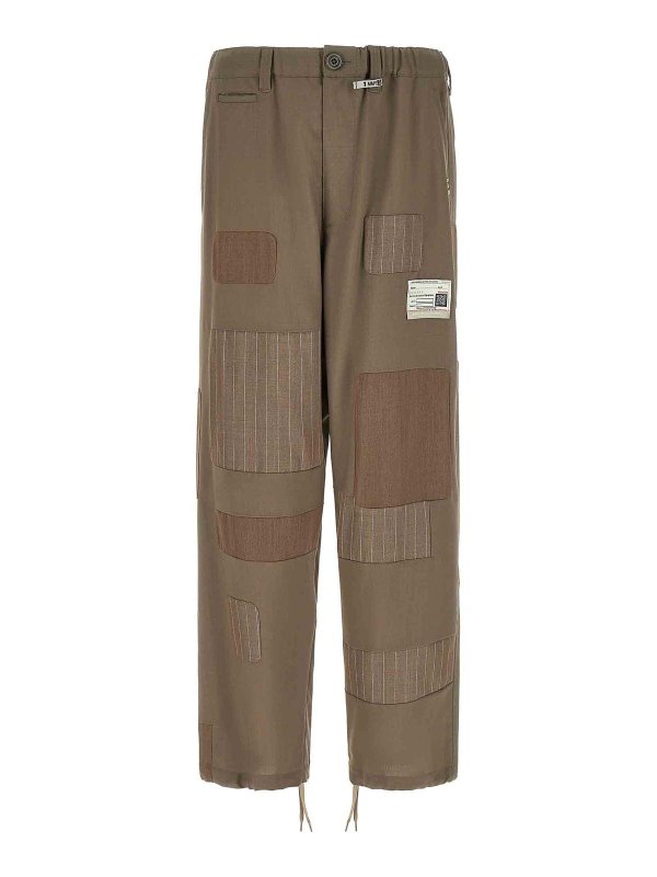 MAISON MIHARA YASUHIRO: casual trousers - Repaired Wool Pants