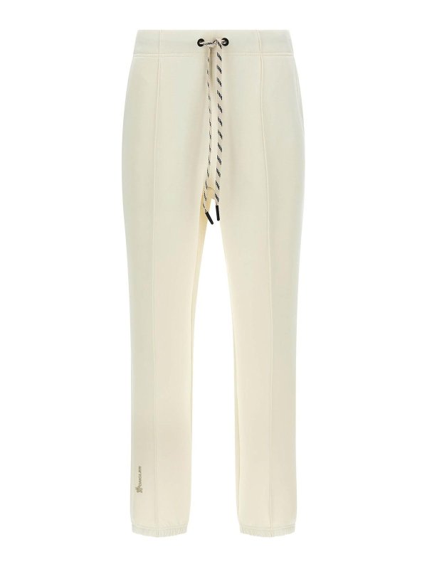 MONCLER: スウェットパンツ - トラックスーツ ボトムス - 白