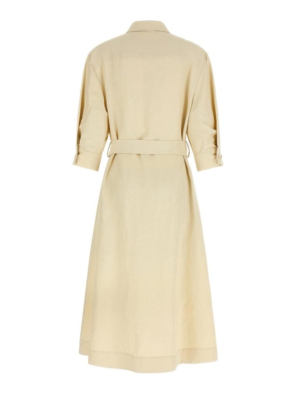 P.A.R.O.S.H.: Knielange Kleider online - Knielanges Kleid - Beige