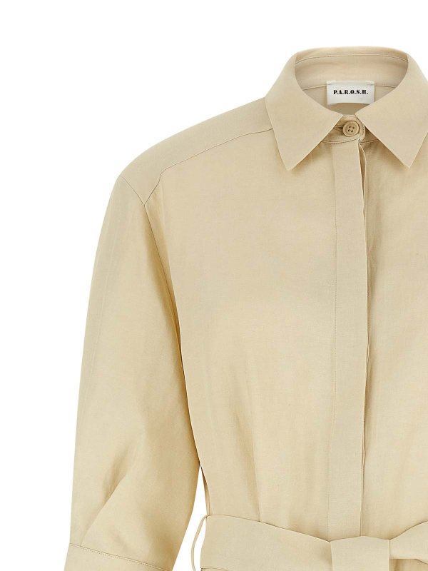 The Best Shops P.A.R.O.S.H.: Knielange Kleider - Knielanges Kleid - Beige