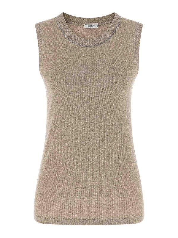 PESERICO: トップス＆タンクトップ - トップ/タンクトップ - ベージュ