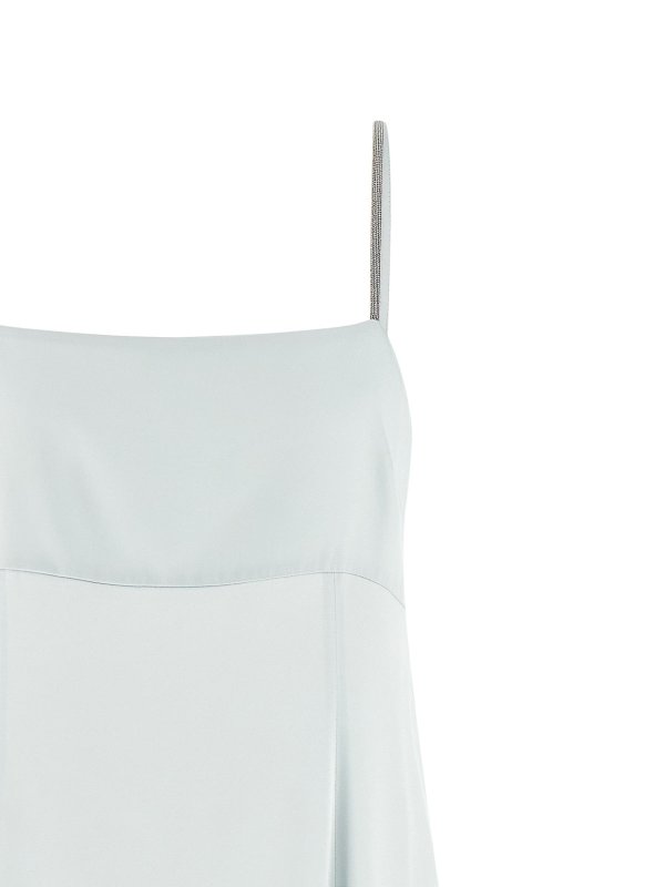 The Best Shops PESERICO: Knielange Kleider - Knielanges Kleid - Hellblau