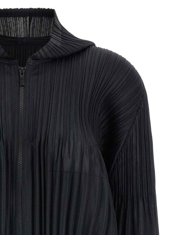 The Best Shops PLEATS PLEASE ISSEY MIYAKE: Cardigans - Cardigan - Schwarz