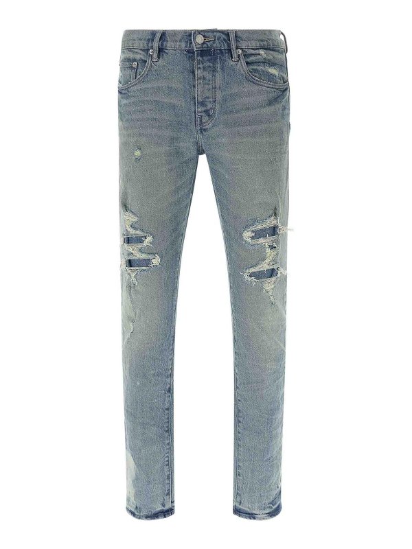 PURPLE BRAND: Straight Leg Jeans - Straight Leg Jeans - Hellblau