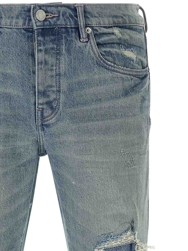The Best Shops PURPLE BRAND: Straight Leg Jeans - Straight Leg Jeans - Hellblau
