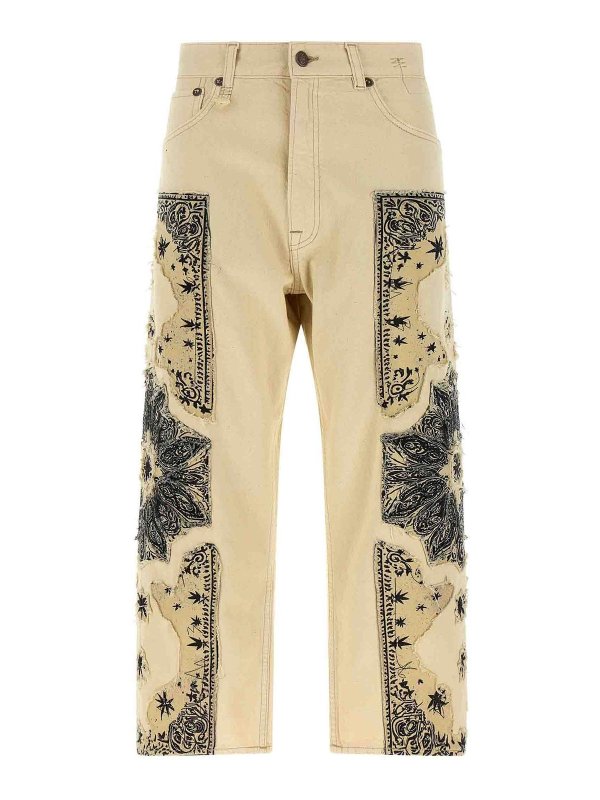 R13: ストレートジーンズ - ストレートジーンズ - ベージュ