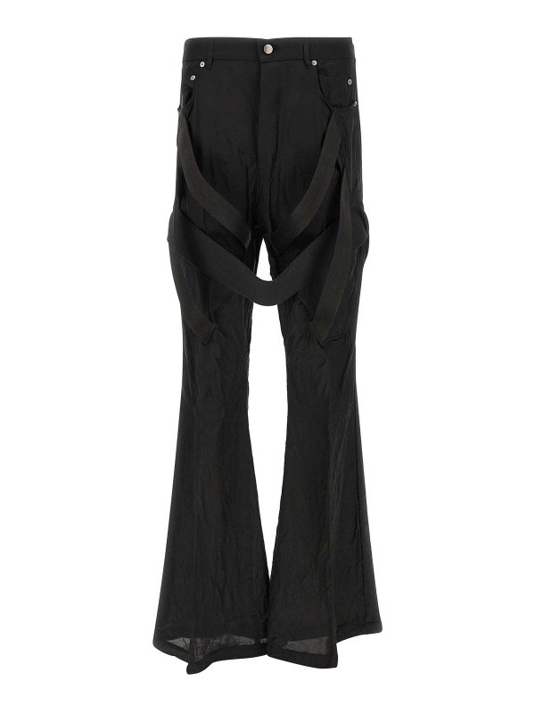 RICK OWENS: ベルボトムジーンズ - フレアジーンズ - 黒