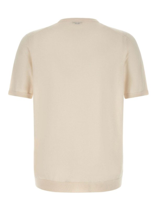 ROBERTO COLLINA: Strickpullover mit Rundhalsausschnitt online - Rundhalspullover - Beige