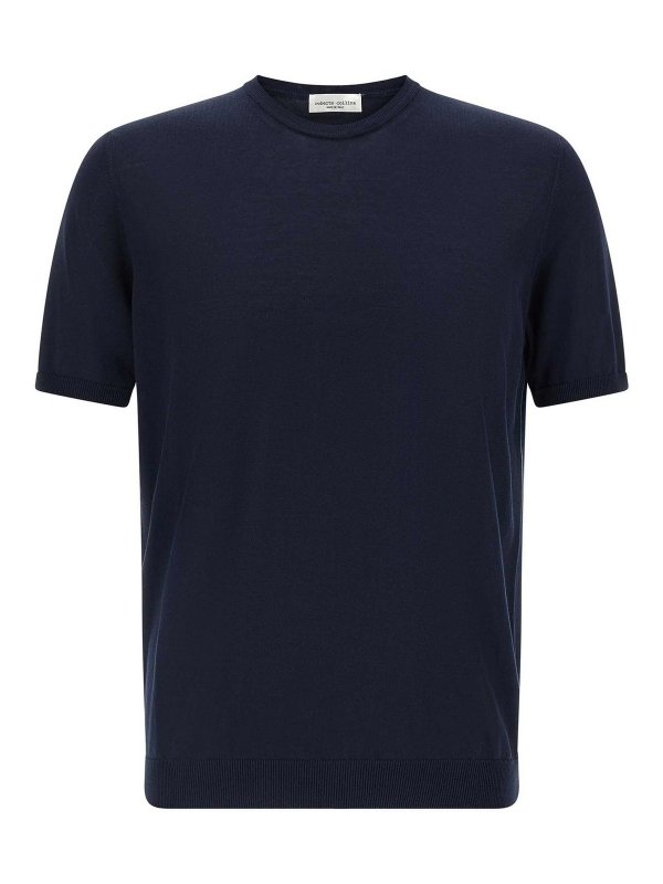 ROBERTO COLLINA: クルーネック - クルーネック - ブルー