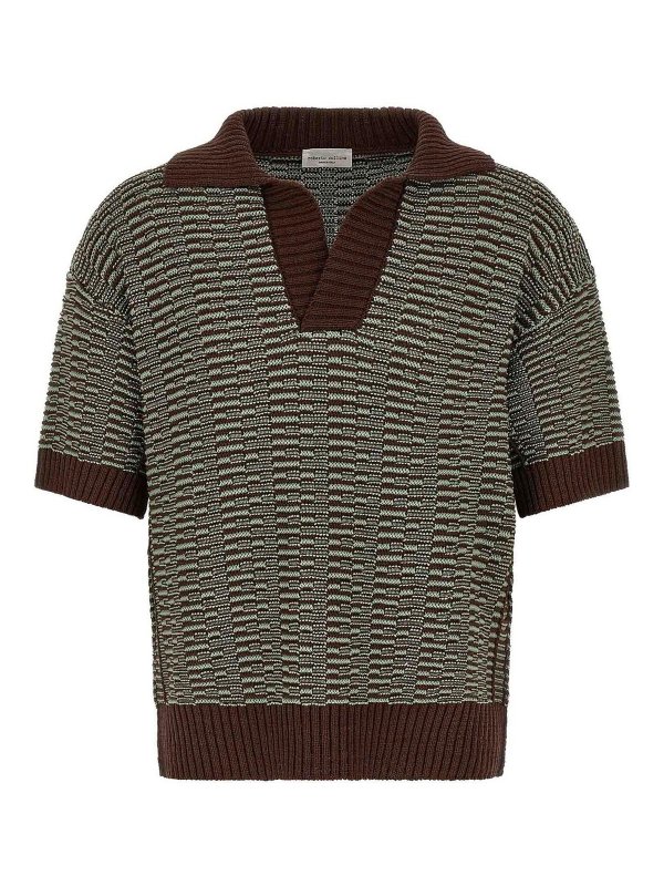 ROBERTO COLLINA: ポロシャツ - ポロシャツ - ブラウン