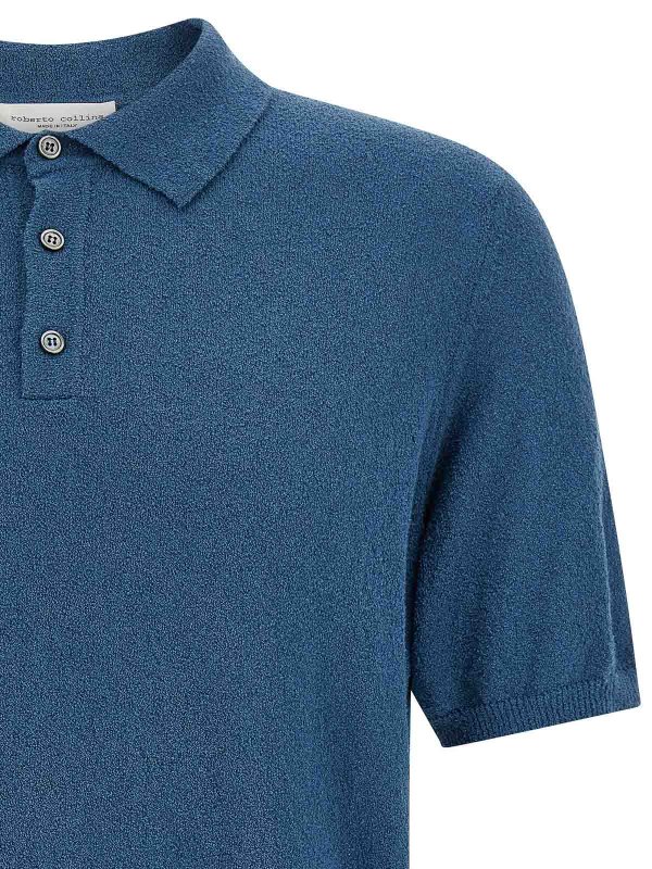 The Best Shops ROBERTO COLLINA: polo shirts - Spongy Effect Polo Shirt