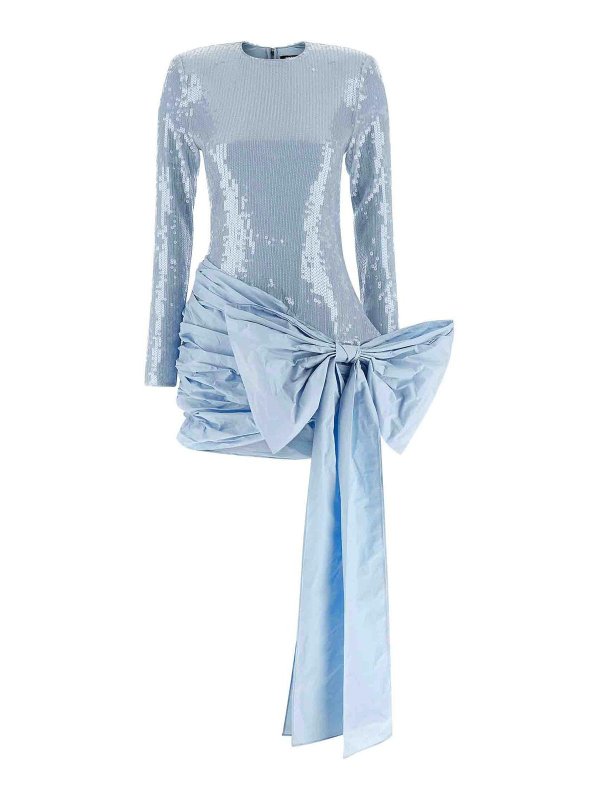 ROTATE Birger Christensen: Strickpullover mit Rundhalsausschnitt - Rundhalspullover - Hellblau