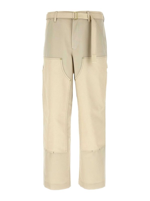 Sacai: Casual Hosen - Casual Hose - Beige
