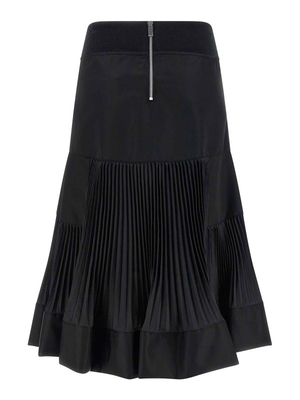 Sacai: ニーレングススカート＆ミディ丈 online - 膝丈/ミディスカート - 黒