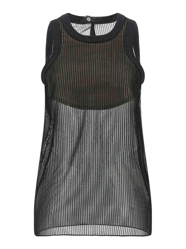 Sacai: Tops und Tank Tops - Top - Schwarz