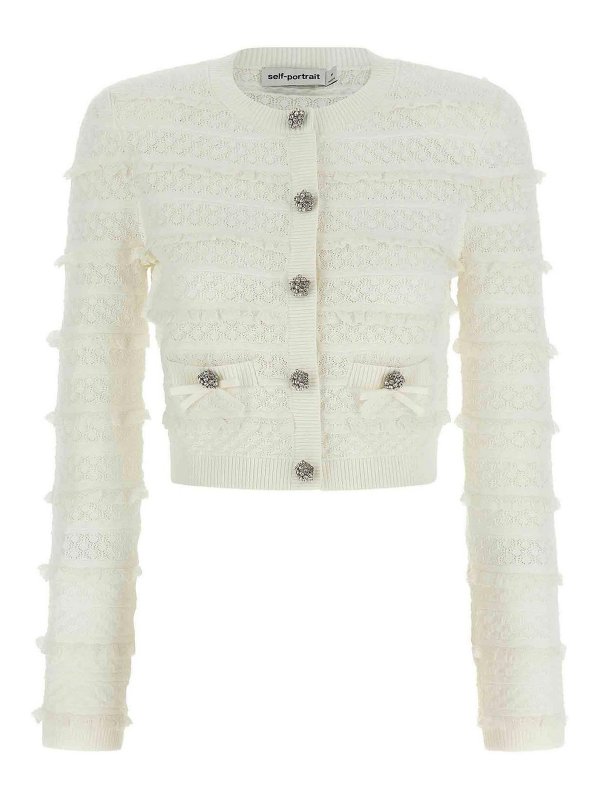 Self Portrait: カーディガン - カーディガン - 白