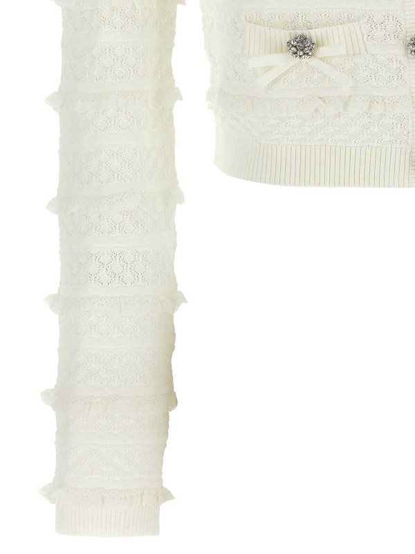 カーディガン - 白 shop online: Self Portrait