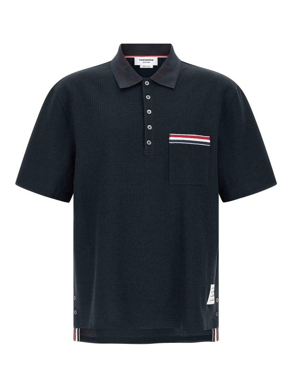 THOM BROWNE: Poloshirts - Poloshirt - Blau