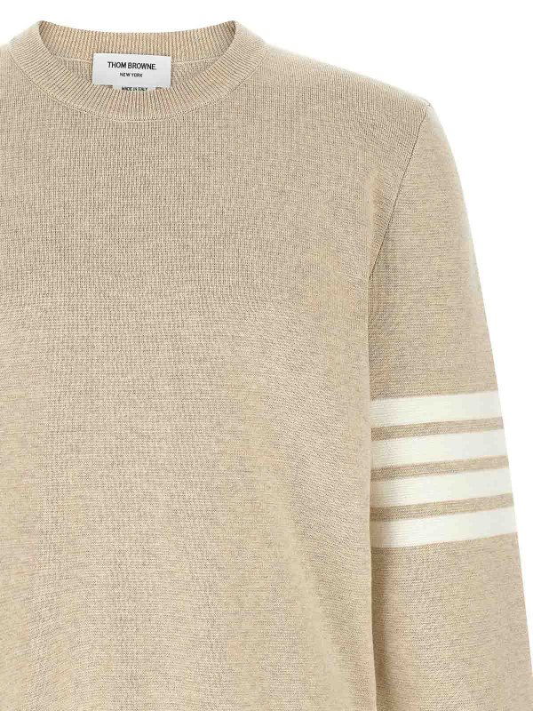 The Best Shops THOM BROWNE: クルーネック - クルーネック - ベージュ