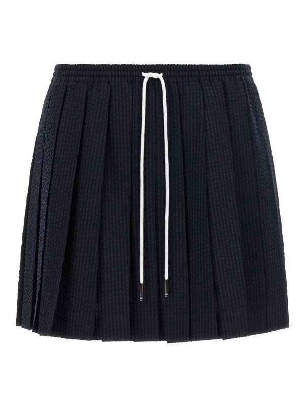 THOM BROWNE: jeans a zampa - Gonna a righe