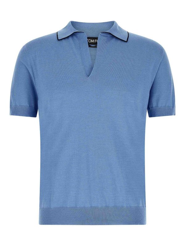 TOM FORD: Polos  - Polo - Bleu Clair