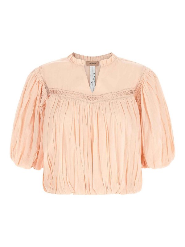 TWINSET: Blusen - Bluse - Nude