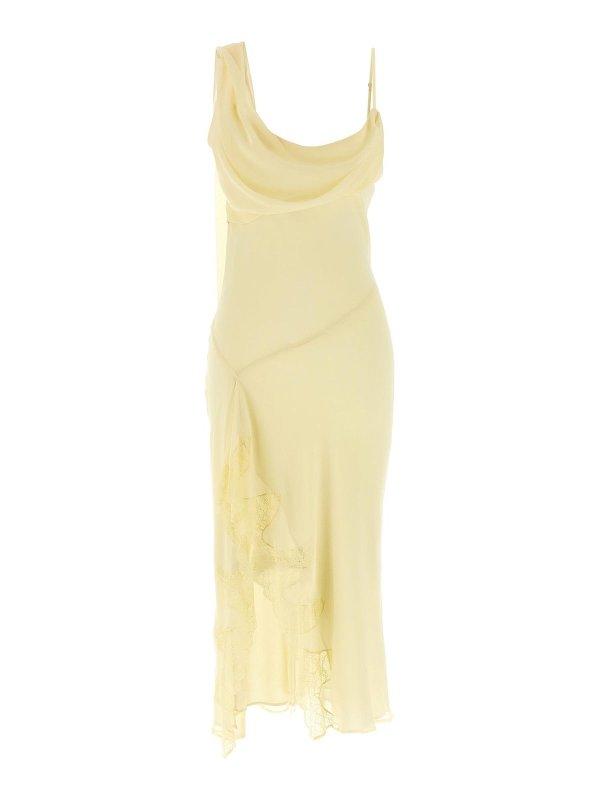 VAILLANT: ニーレングスドレス - 膝丈ドレス - イエロー