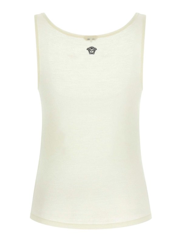 VERSACE: Tops y camisetas sin mangas online - Top - Blanco