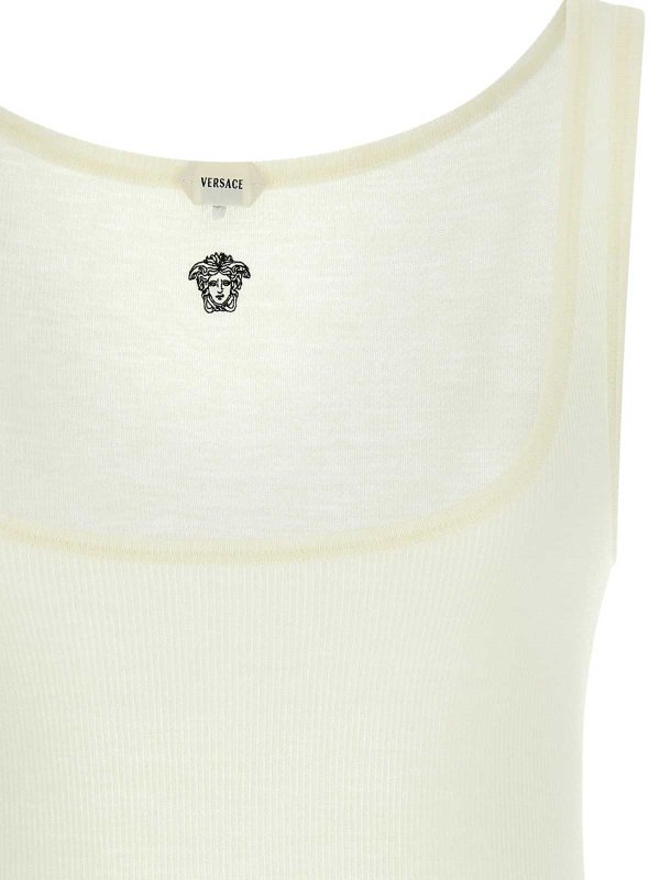 The Best Shops VERSACE: Tops y camisetas sin mangas - Top - Blanco