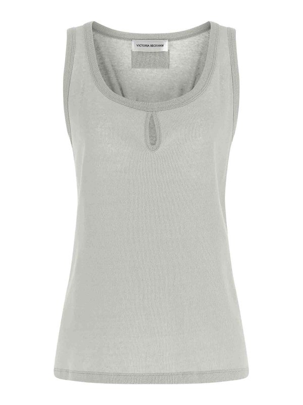 VICTORIA BECKHAM: Tops und Tank Tops - Top - Grau