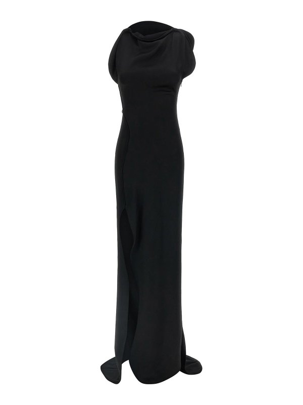 VICTORIA BECKHAM: Knielange Kleider - Knielanges Kleid - Schwarz