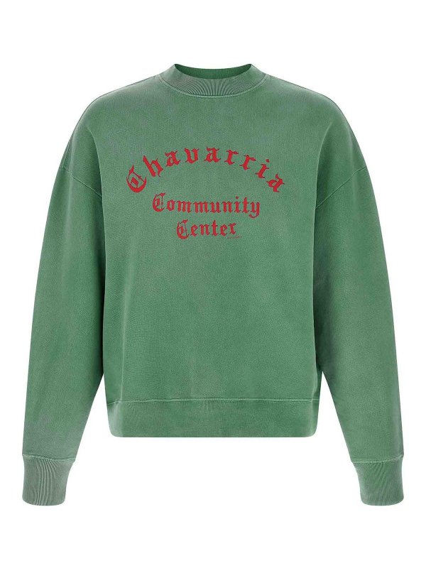 WILLY CHAVARRIA: スウェット＆セーター - スウェットシャツ/セーター - 緑