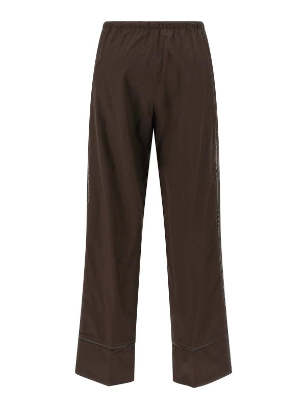 YVES SALOMON: レザートラウザー online - レザーパンツ - ブラウン