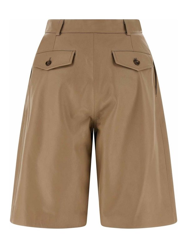 YVES SALOMON: pantaloni shorts online - Bermuda con nappe