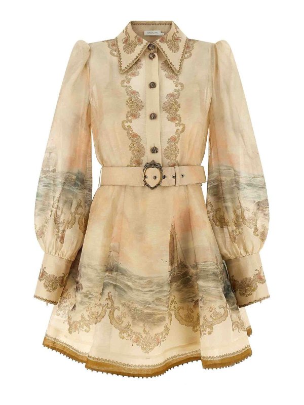 ZIMMERMANN: Knielange Kleider - Knielanges Kleid - Beige